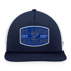 St. Louis Blues Fanatics Foam Front Patch Trucker Snapback Hat - Navy/White - NHL 200010213