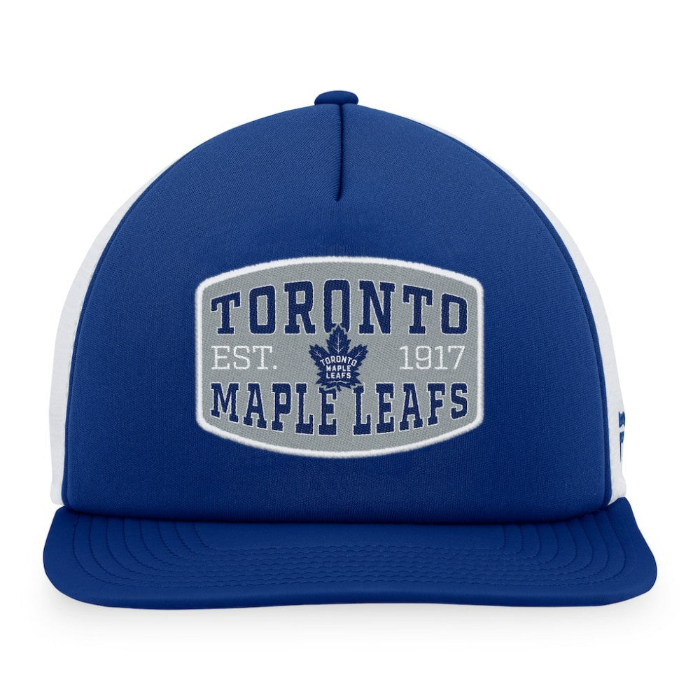 Toronto Maple Leafs Fanatics Foam Front Patch Trucker Snapback Hat - Blue/White - NHL 200010215