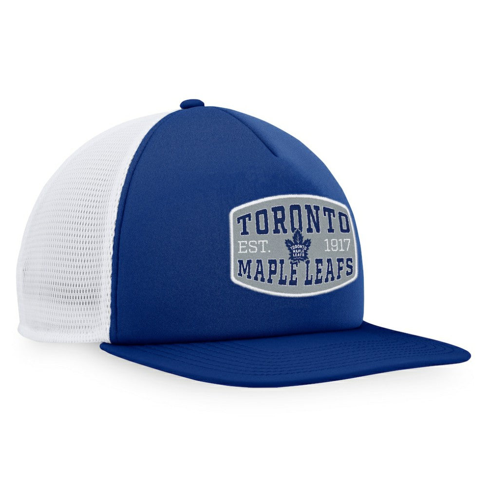 Toronto Maple Leafs Fanatics Foam Front Patch Trucker Snapback Hat - Blue/White - NHL 200010215