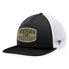 Vegas Golden Knights Fanatics Foam Front Patch Trucker Snapback Hat - Black/White - NHL 200010218