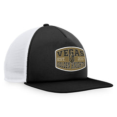 Vegas Golden Knights Fanatics Foam Front Patch Trucker Snapback Hat - Black/White - NHL 200010218