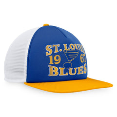 St. Louis Blues Fanatics Heritage Vintage Foam Front Trucker Snapback Hat - Blue/Gold - NHL 200010247
