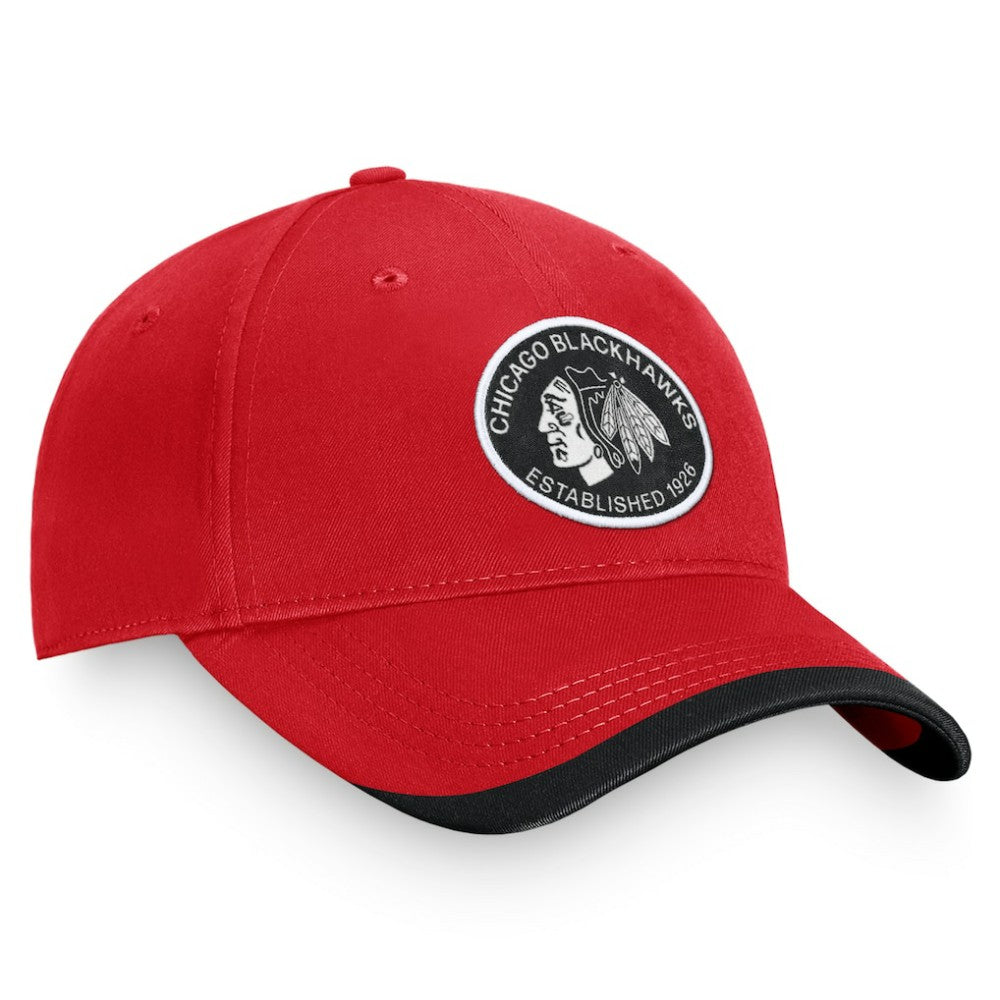 Chicago Blackhawks Fanatics Fundamental Adjustable Hat - Red - NHL 200010272