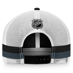 Vegas Golden Knights Fanatics Fundamental Striped Trucker Adjustable Hat - Black/White - NHL 200010350