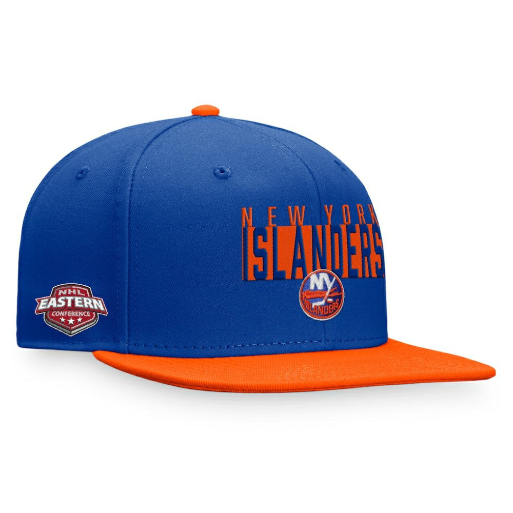 New York Islanders Fanatics Fundamental Colorblocked Snapback Hat - Royal/Orange - NHL 200010396