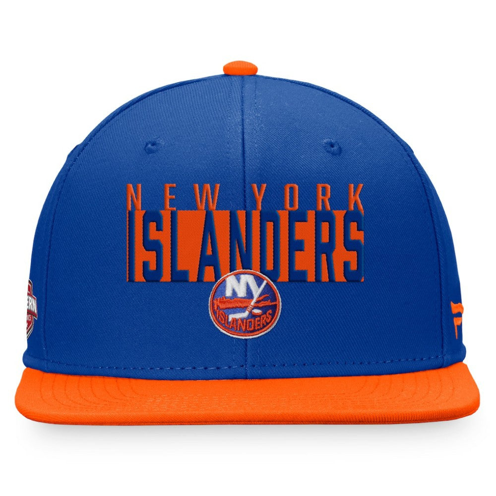 New York Islanders Fanatics Fundamental Colorblocked Snapback Hat - Royal/Orange - NHL 200010396