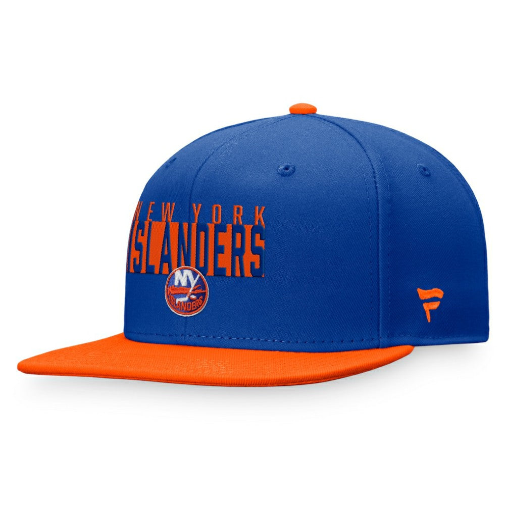 New York Islanders Fanatics Fundamental Colorblocked Snapback Hat - Royal/Orange - NHL 200010396