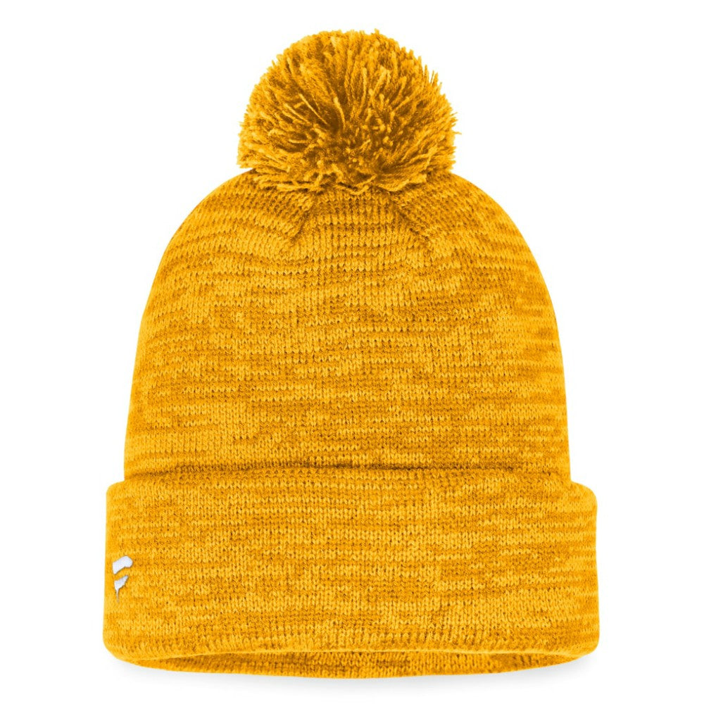 Nashville Predators Fanatics Fundamental Cuffed Knit Hat with Pom - Gold - NHL 200010436