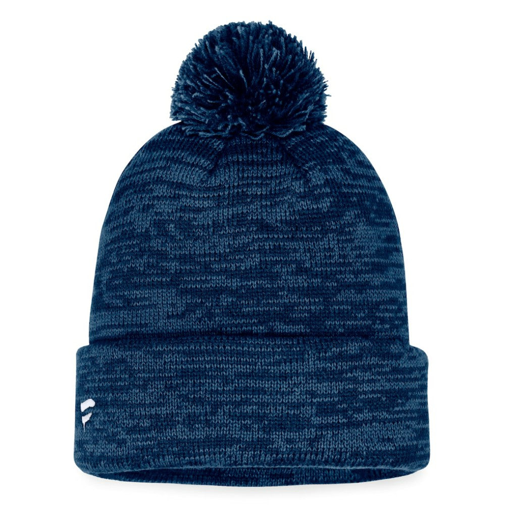Seattle Kraken Fanatics Fundamental Cuffed Knit Hat with Pom - Deep Sea Blue - NHL 200010449