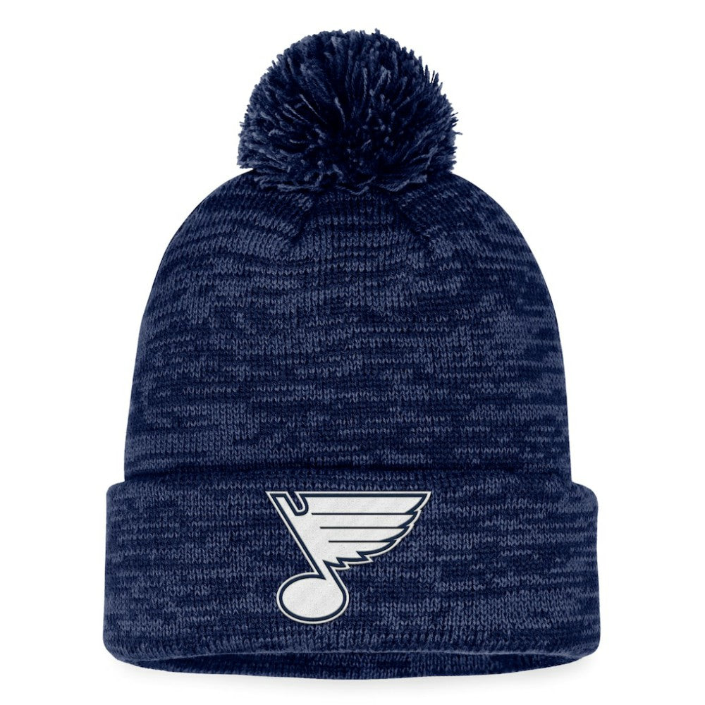 St. Louis Blues Fanatics Fundamental Cuffed Knit Hat with Pom - Navy - NHL 200010452