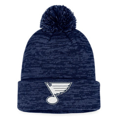 St. Louis Blues Fanatics Fundamental Cuffed Knit Hat with Pom - Navy - NHL 200010452