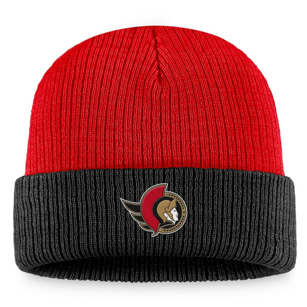 Ottawa Senators Fanatics Heritage Vintage Cuffed Knit Hat - Red/Black - NHL 200010513