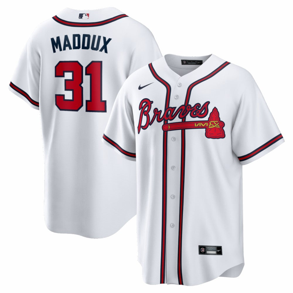 Greg Maddux Atlanta Braves Nike Home Retired Player Replica Jersey - White - Nike Discount