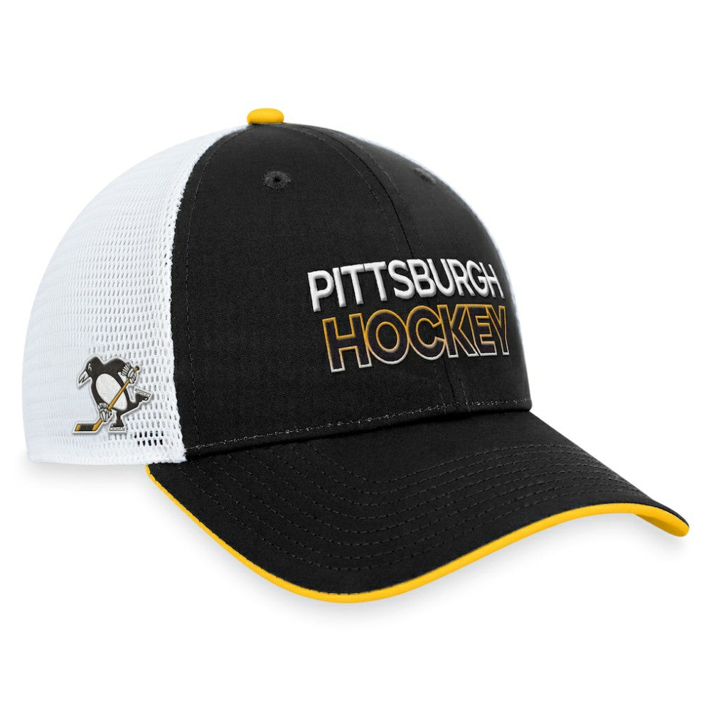 Pittsburgh Penguins Fanatics Authentic Pro Alternate Jersey Trucker Adjustable Hat - Black - NHL 200011125