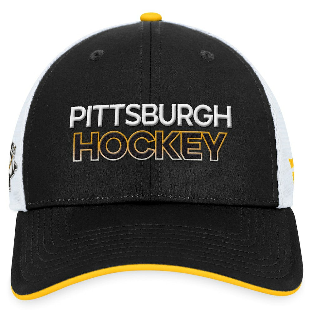 Pittsburgh Penguins Fanatics Authentic Pro Alternate Jersey Trucker Adjustable Hat - Black - NHL 200011125