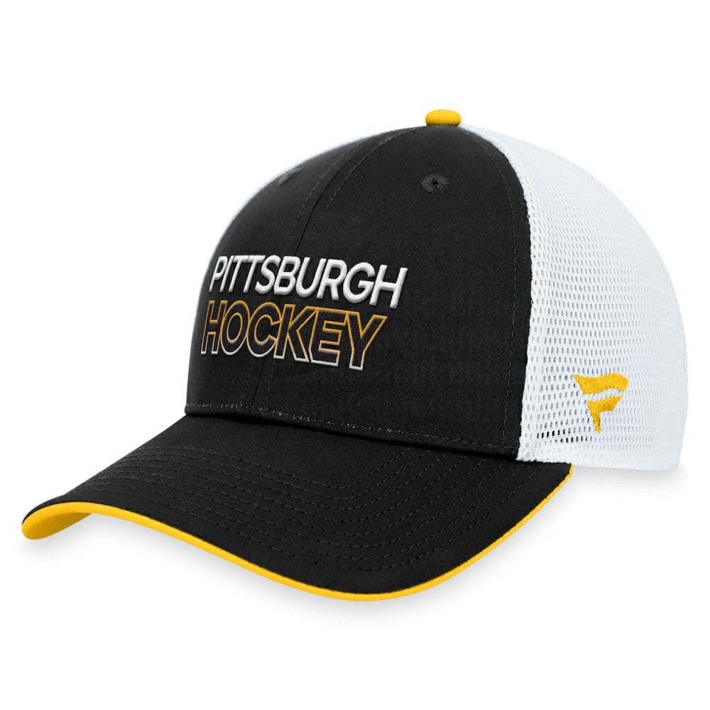 Pittsburgh Penguins Fanatics Authentic Pro Alternate Jersey Trucker Adjustable Hat - Black - NHL 200011125