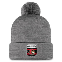 Ottawa Senators Fanatics Authentic Pro Home Ice Cuffed Knit Hat with Pom - Gray - NHL 200011149