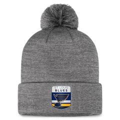 St. Louis Blues Fanatics Authentic Pro Home Ice Cuffed Knit Hat with Pom - Gray - NHL 200011163