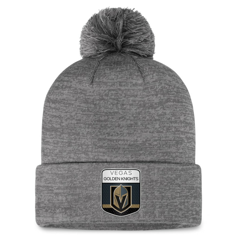 Vegas Golden Knights Fanatics Authentic Pro Home Ice Cuffed Knit Hat with Pom - Gray - NHL 200011178