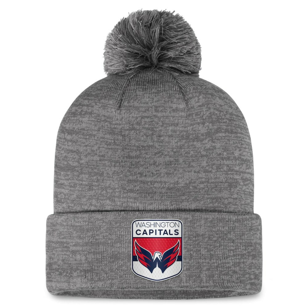 Washington Capitals Fanatics Authentic Pro Home Ice Cuffed Knit Hat with Pom - Gray - NHL 200011188