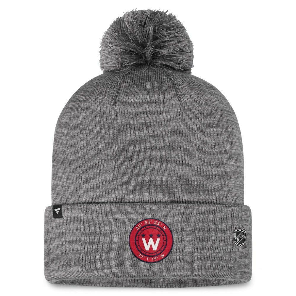 Washington Capitals Fanatics Authentic Pro Home Ice Cuffed Knit Hat with Pom - Gray - NHL 200011188