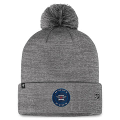 Winnipeg Jets Fanatics Authentic Pro Home Ice Cuffed Knit Hat with Pom - Gray - NHL 200011196