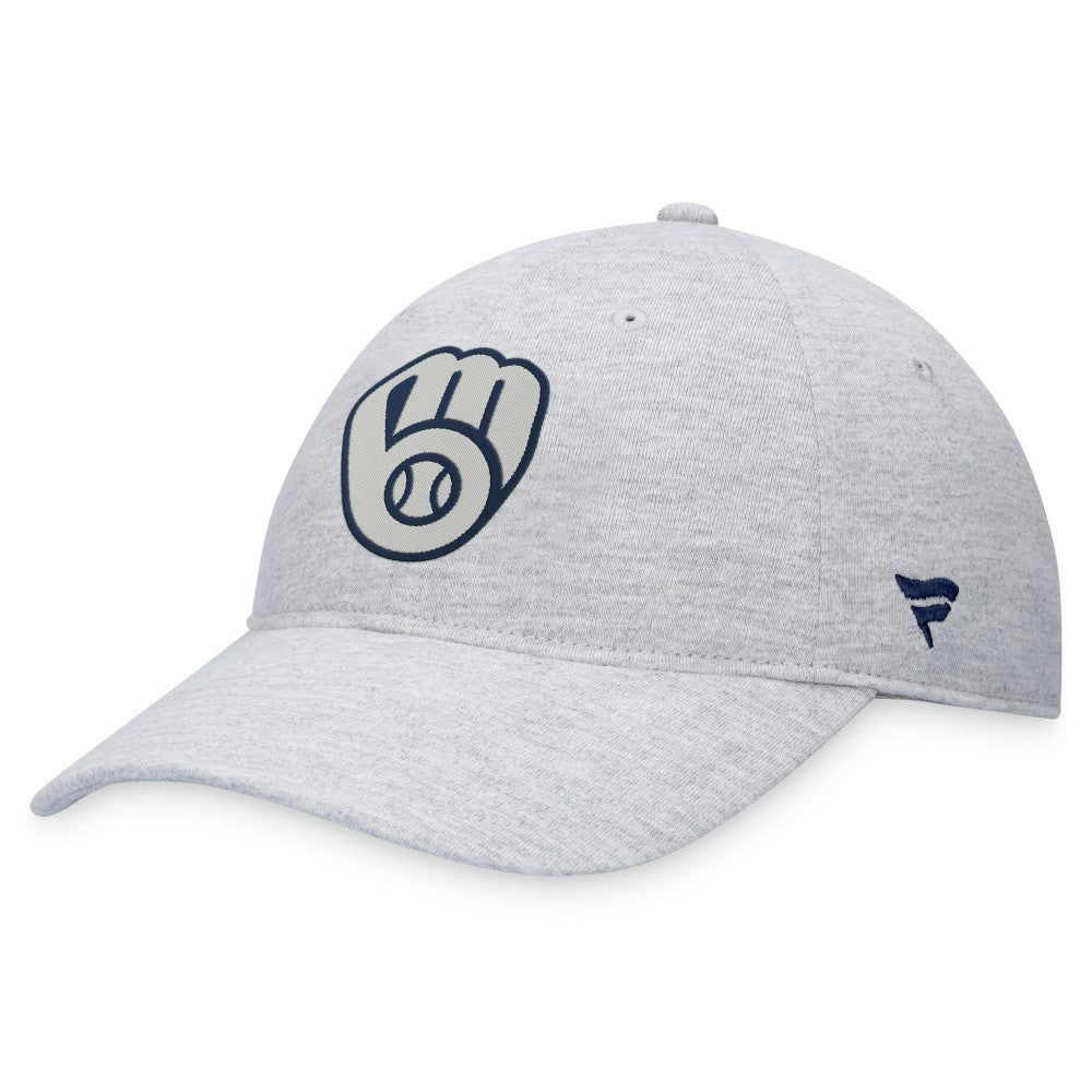 Milwaukee Brewers Fanatics Logo Adjustable Hat - Gray - Fanatics on Sale