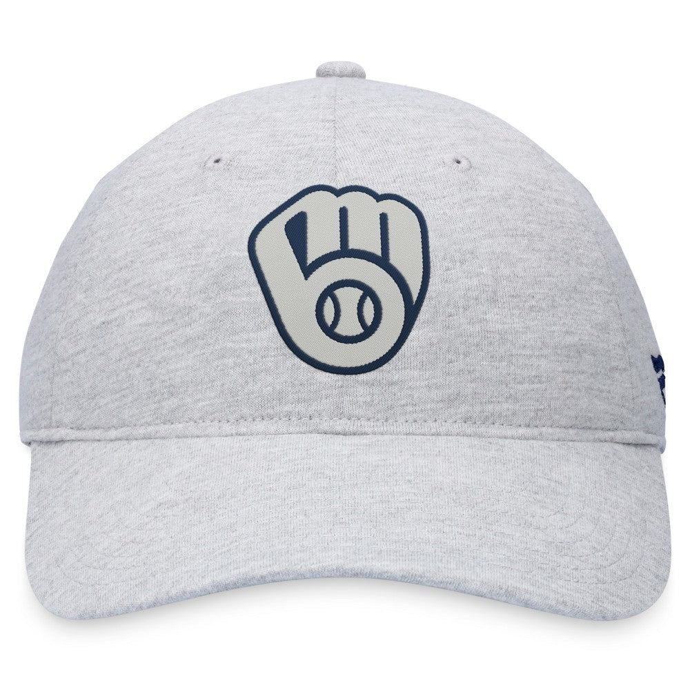 Milwaukee Brewers Fanatics Logo Adjustable Hat - Gray - Fanatics on Sale