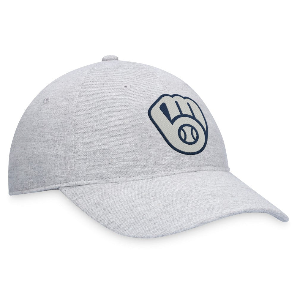 Milwaukee Brewers Fanatics Logo Adjustable Hat - Gray - Fanatics on Sale