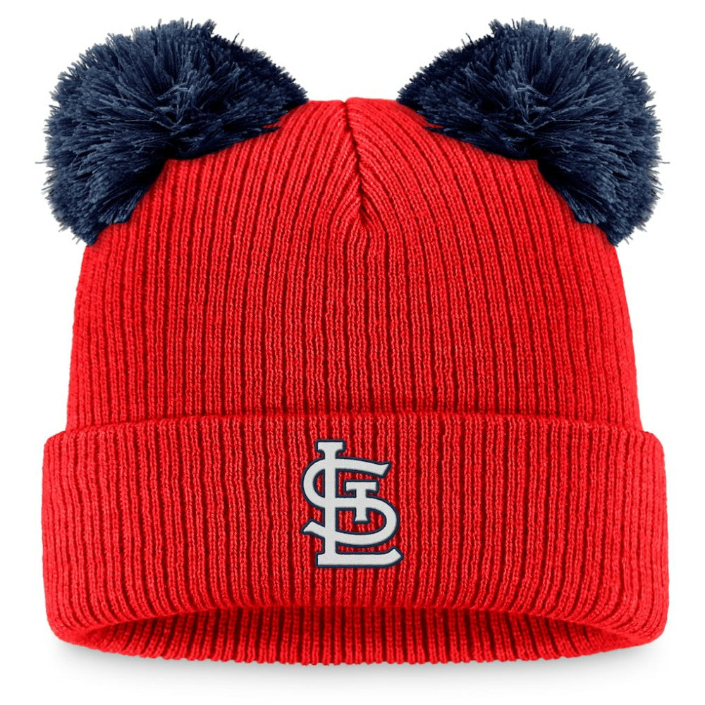 St. Louis Cardinals Fanatics Women's Double Pom Cuffed Knit Hat - Red/Navy - Fanatics Sale