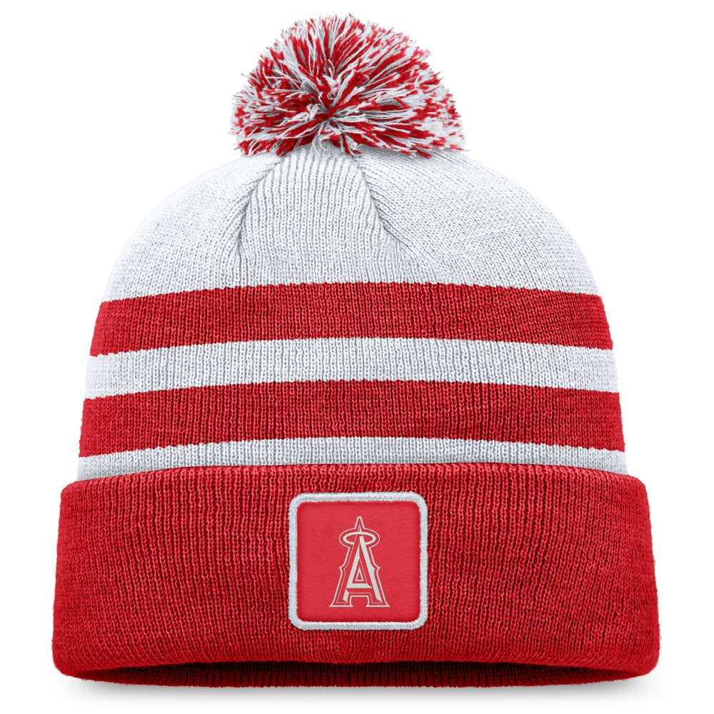 Los Angeles Angels Fanatics Cuffed Knit Hat with Pom - Gray - Fanatics on Sale