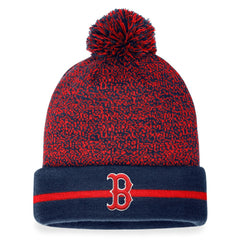 Boston Red Sox Fanatics Space-Dye Cuffed Knit Hat with Pom - Navy/Red - Fanatics Lifestyle