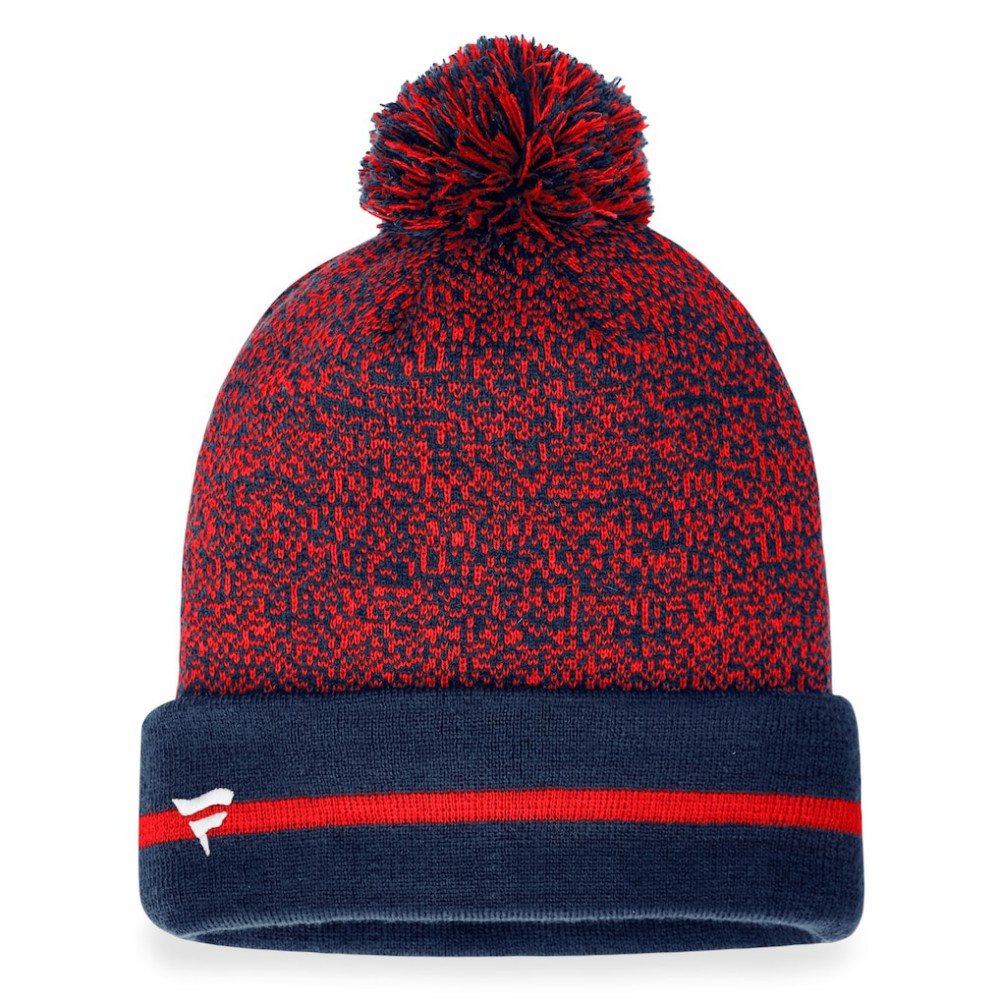 Boston Red Sox Fanatics Space-Dye Cuffed Knit Hat with Pom - Navy/Red - Fanatics Lifestyle