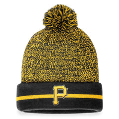 Pittsburgh Pirates Fanatics Space-Dye Cuffed Knit Hat with Pom - Black/Gold - Fanatics Sale