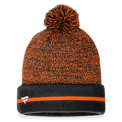 San Francisco Giants Fanatics Space-Dye Cuffed Knit Hat with Pom - Black/Orange - Fanatics Lifestyle