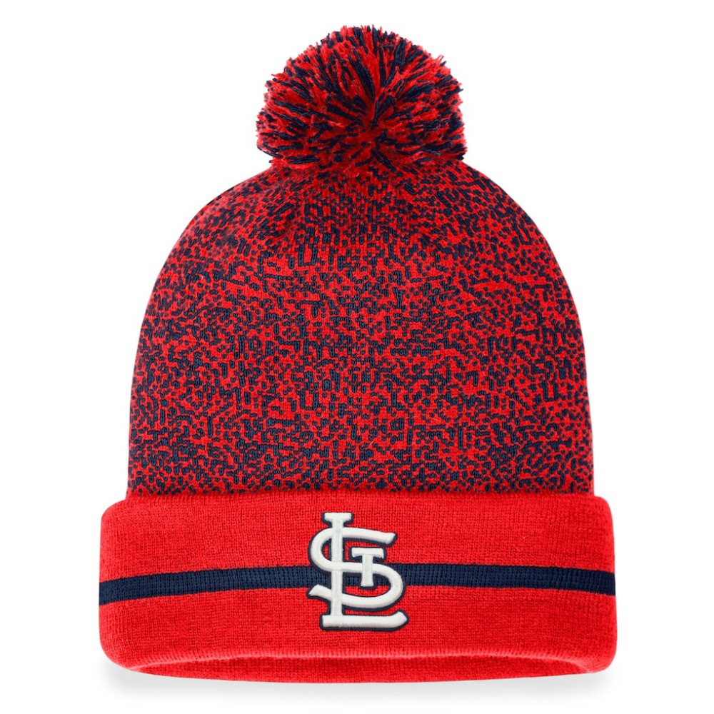 St. Louis Cardinals Fanatics Space-Dye Cuffed Knit Hat with Pom - Red/Navy - Fanatics Discount