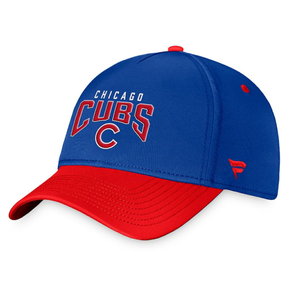 Chicago Cubs Fanatics Stacked Logo Flex Hat - Royal/Red - Fanatics Online