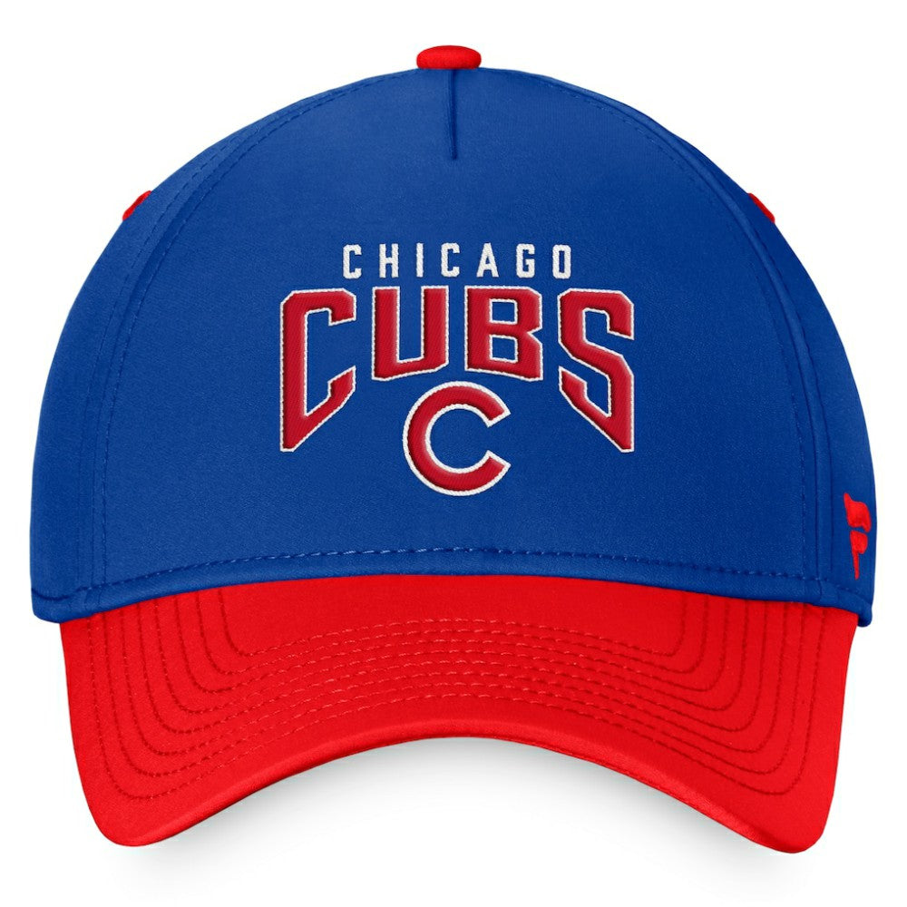 Chicago Cubs Fanatics Stacked Logo Flex Hat - Royal/Red - Fanatics Online