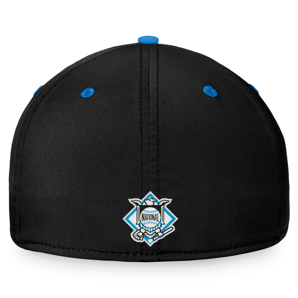 Miami Marlins Fanatics Stacked Logo Flex Hat - Black/Blue - Fanatics Discount