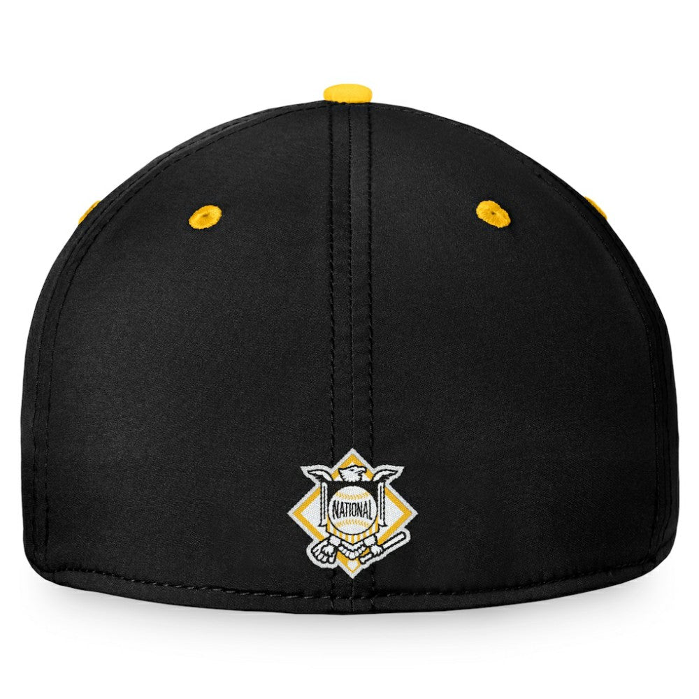 Pittsburgh Pirates Fanatics Stacked Logo Flex Hat - Black/Yellow - Fanatics Sale