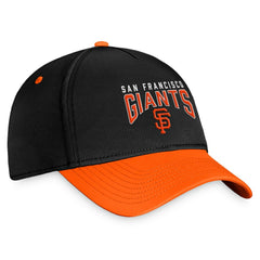 San Francisco Giants Fanatics Stacked Logo Flex Hat - Black/Orange - Fanatics Sale
