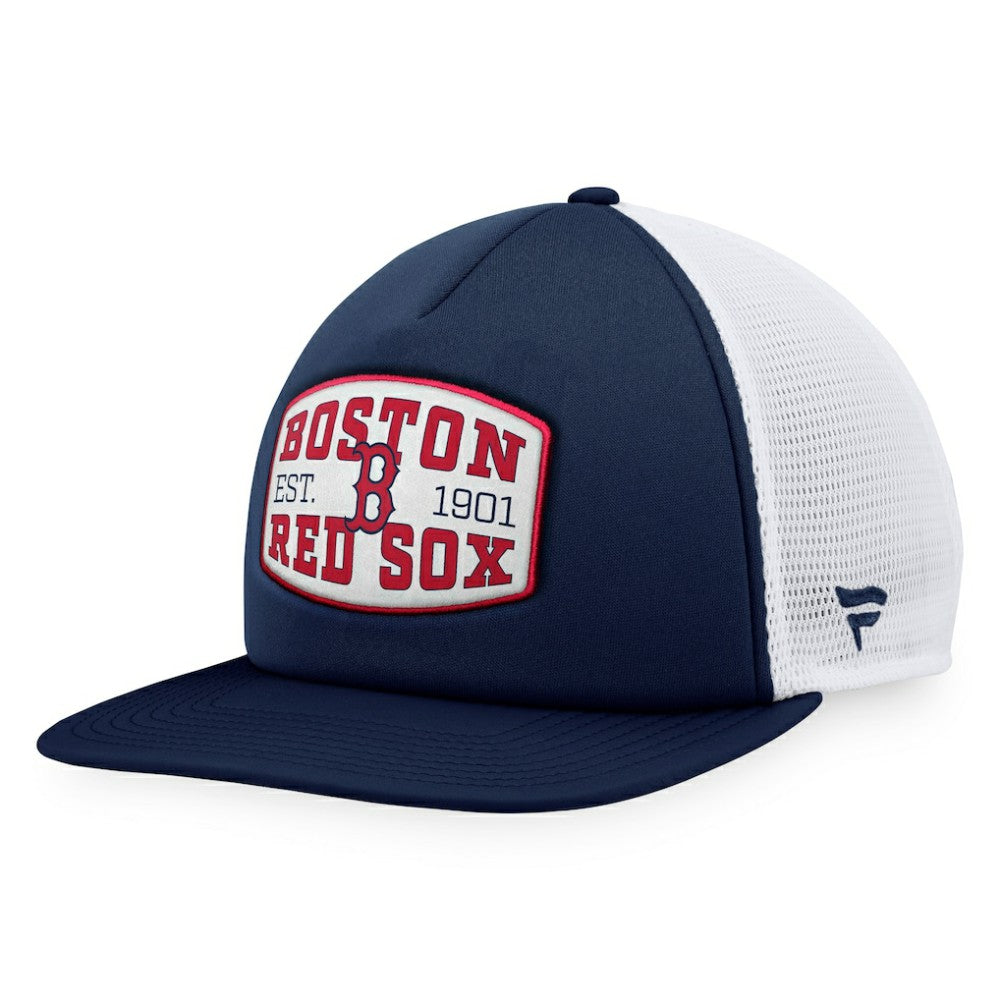 Boston Red Sox Fanatics Foam Front Patch Trucker Snapback Hat - Navy - Fanatics Discount