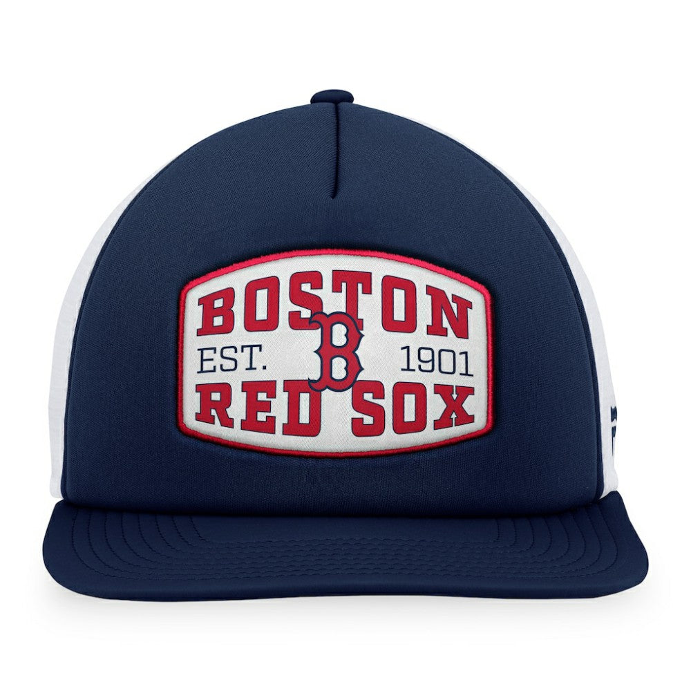 Boston Red Sox Fanatics Foam Front Patch Trucker Snapback Hat - Navy - Fanatics Discount