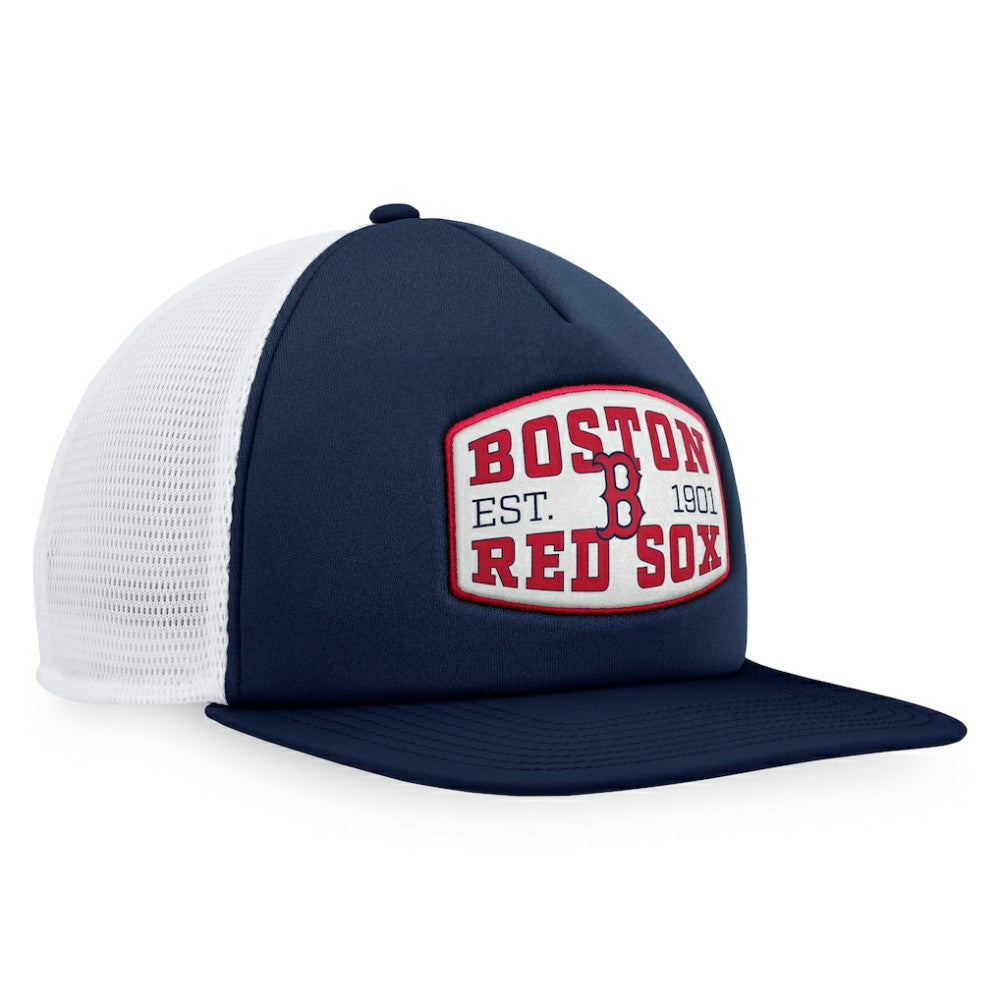 Boston Red Sox Fanatics Foam Front Patch Trucker Snapback Hat - Navy - Fanatics Discount