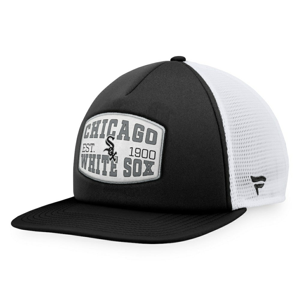 Chicago White Sox Fanatics Foam Front Patch Trucker Snapback Hat - Black - Fanatics Online