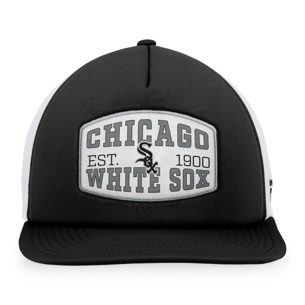 Chicago White Sox Fanatics Foam Front Patch Trucker Snapback Hat - Black - Fanatics Online
