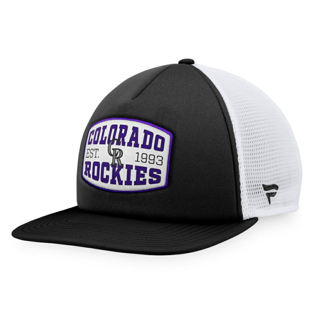 Colorado Rockies Fanatics Foam Front Patch Trucker Snapback Hat - Black - Fanatics on Sale