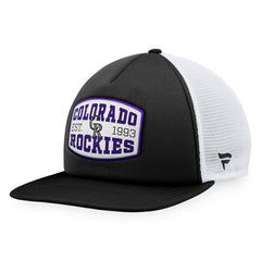 Colorado Rockies Fanatics Foam Front Patch Trucker Snapback Hat - Black - Fanatics on Sale