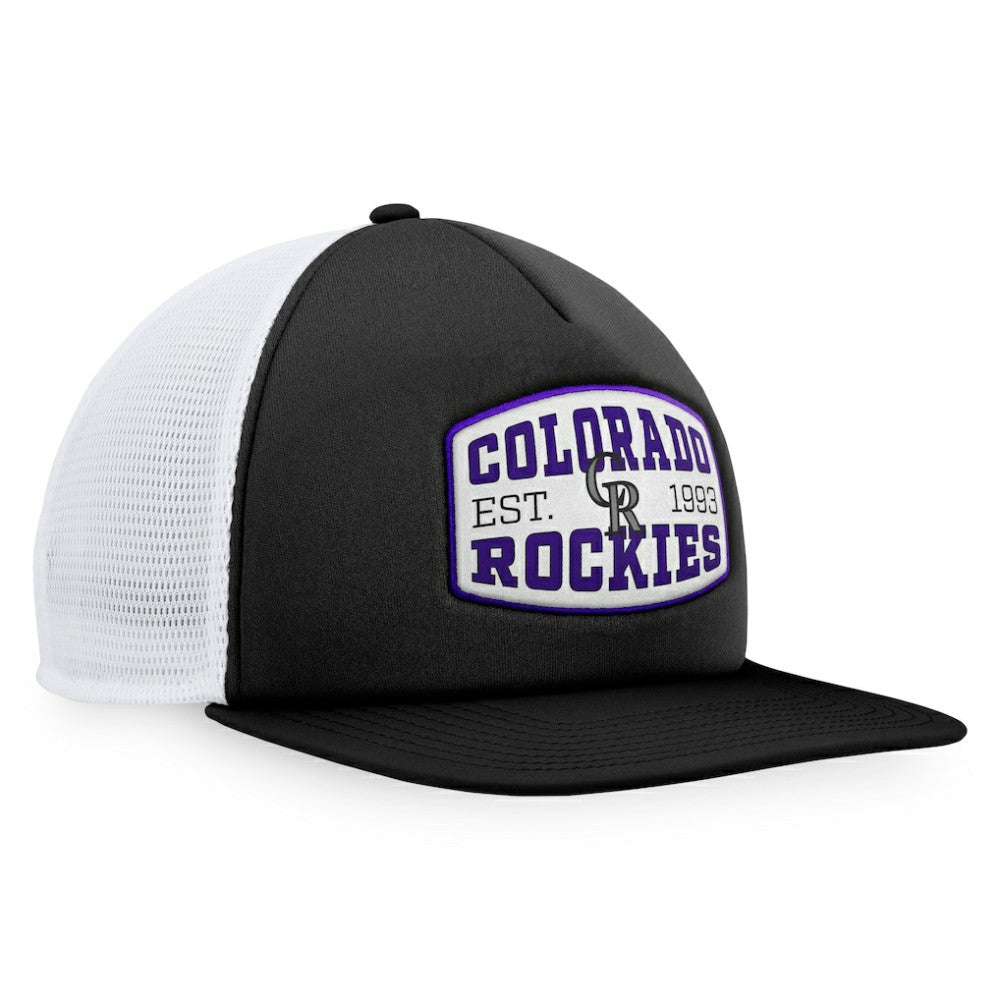 Colorado Rockies Fanatics Foam Front Patch Trucker Snapback Hat - Black - Fanatics on Sale