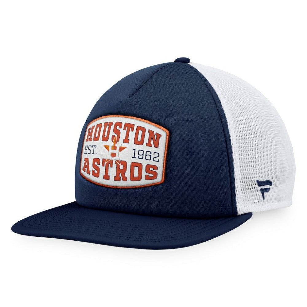 Houston Astros Fanatics Foam Front Patch Trucker Snapback Hat - Navy - Fanatics Online
